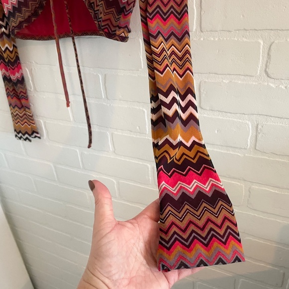 Vintage Y2K Save the Queen Crop Cardigan Babydoll Mod Tie-front Designer Sz L - Picture 5 of 11